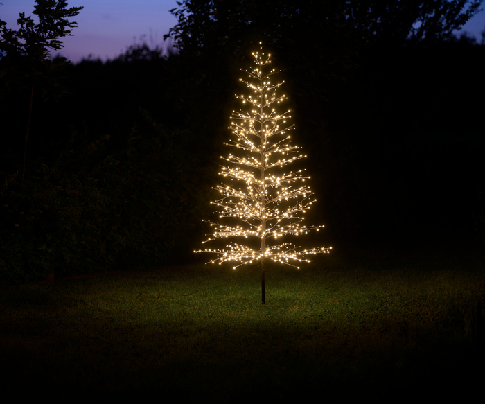 Juletre Basis 1120 LED m/blink brun 180 cm